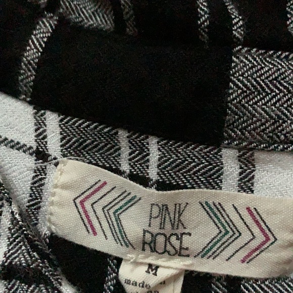 Pink Rose soft plaid top sz m but could fit small - Picture 2 of 6